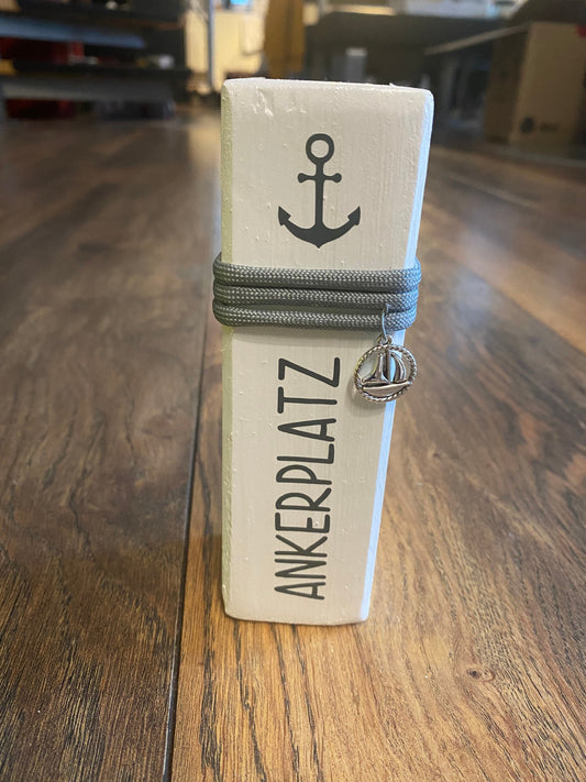 Mini Nautical Wooden Post 15cm Coastal Decor | Personalized Housewarming Gift | Handmade Maritime Column | Rustic Wedding Table Decoration