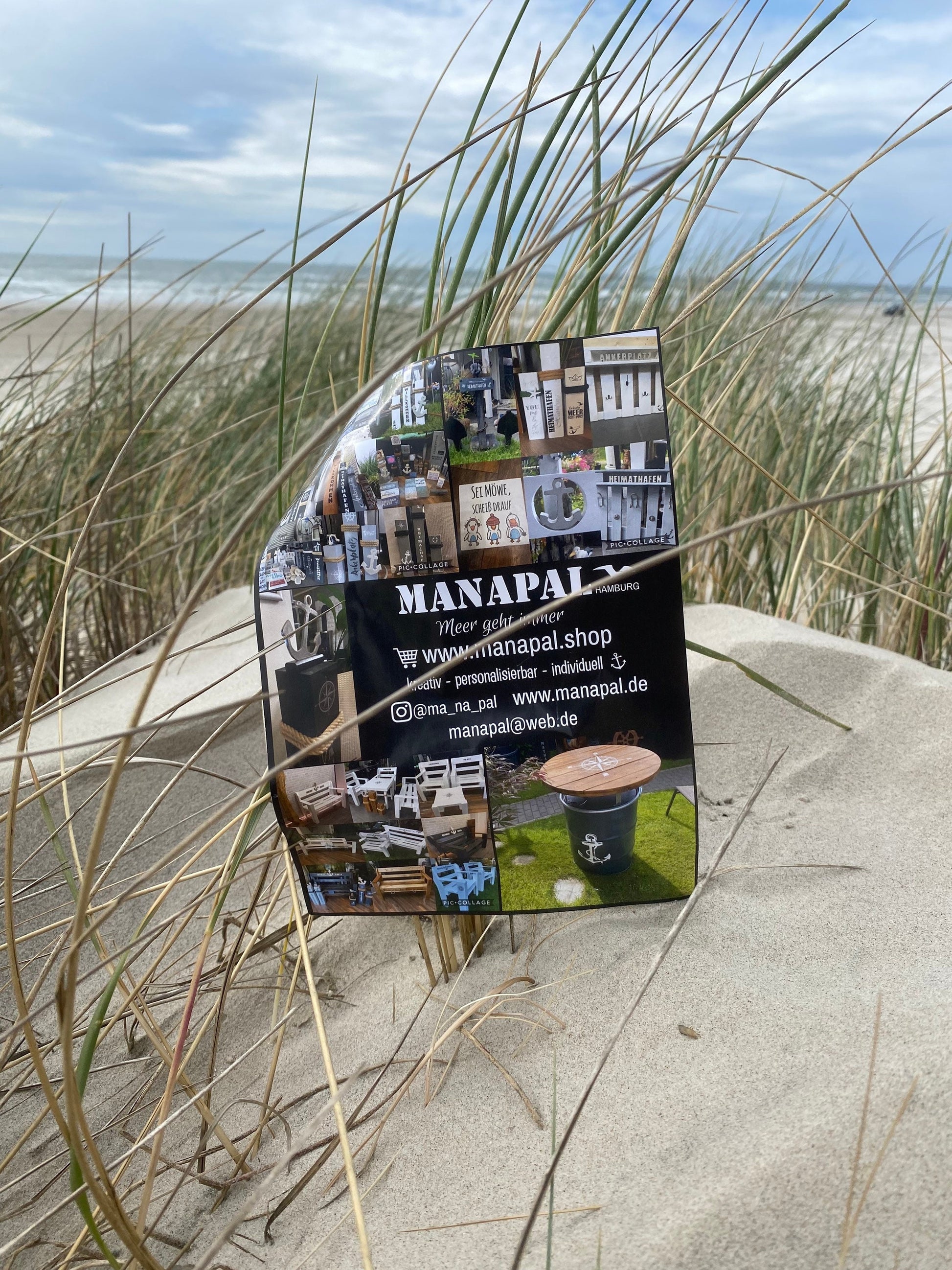 Gartendeko Glück Dekopoller Maritim Heimathafen Anker Dekosäule Poller Geschenk für Freunde Einladung Mitbringsel individuell