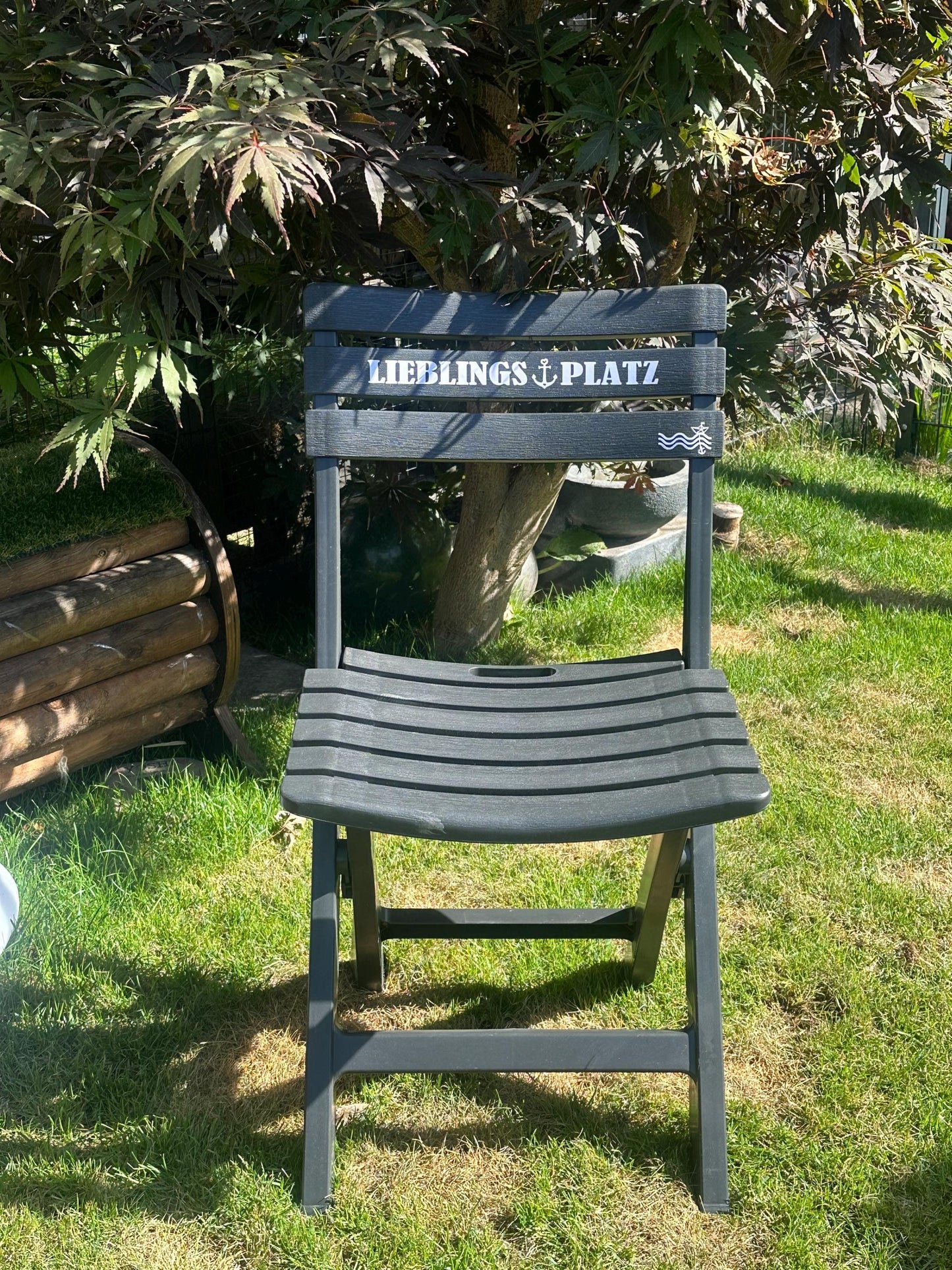 Personalized Nautical Folding Chair | Custom Entryway & Garden Decor | Handmade Coastal Wedding Gift | Unique Housewarming Idea