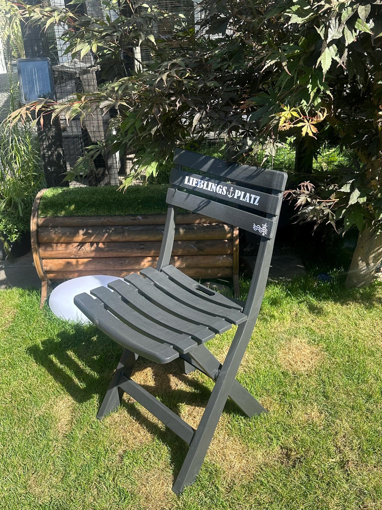 Personalized Nautical Folding Chair | Custom Entryway & Garden Decor | Handmade Coastal Wedding Gift | Unique Housewarming Idea