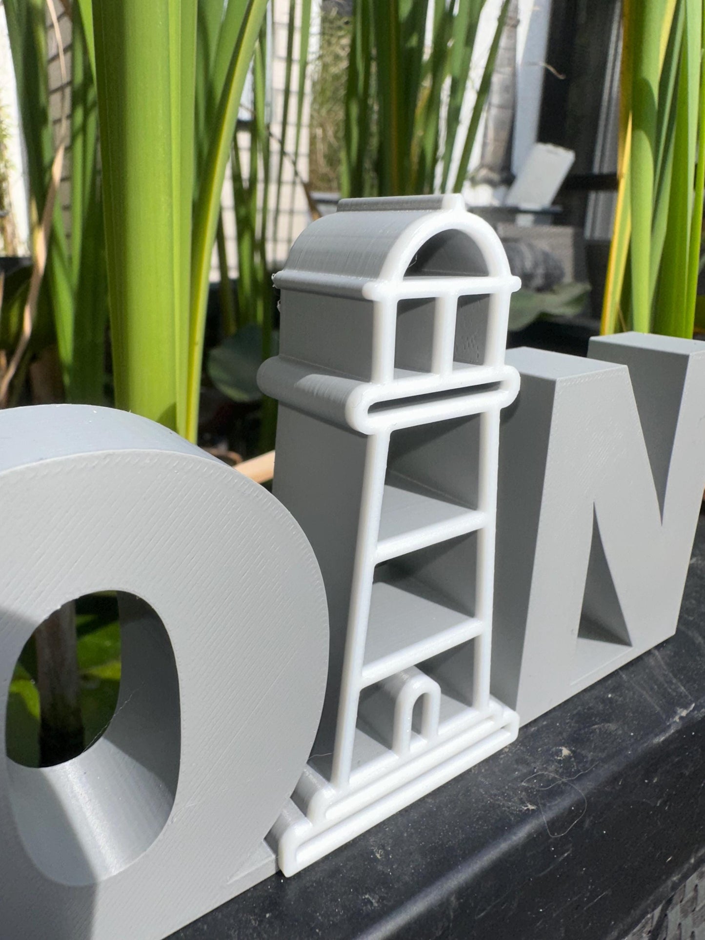 Moin 3D Printed Decor Sign | Coastal Nautical Table Decoration | Handmade Gift for Ocean Lovers | Maritime Shelf Accent