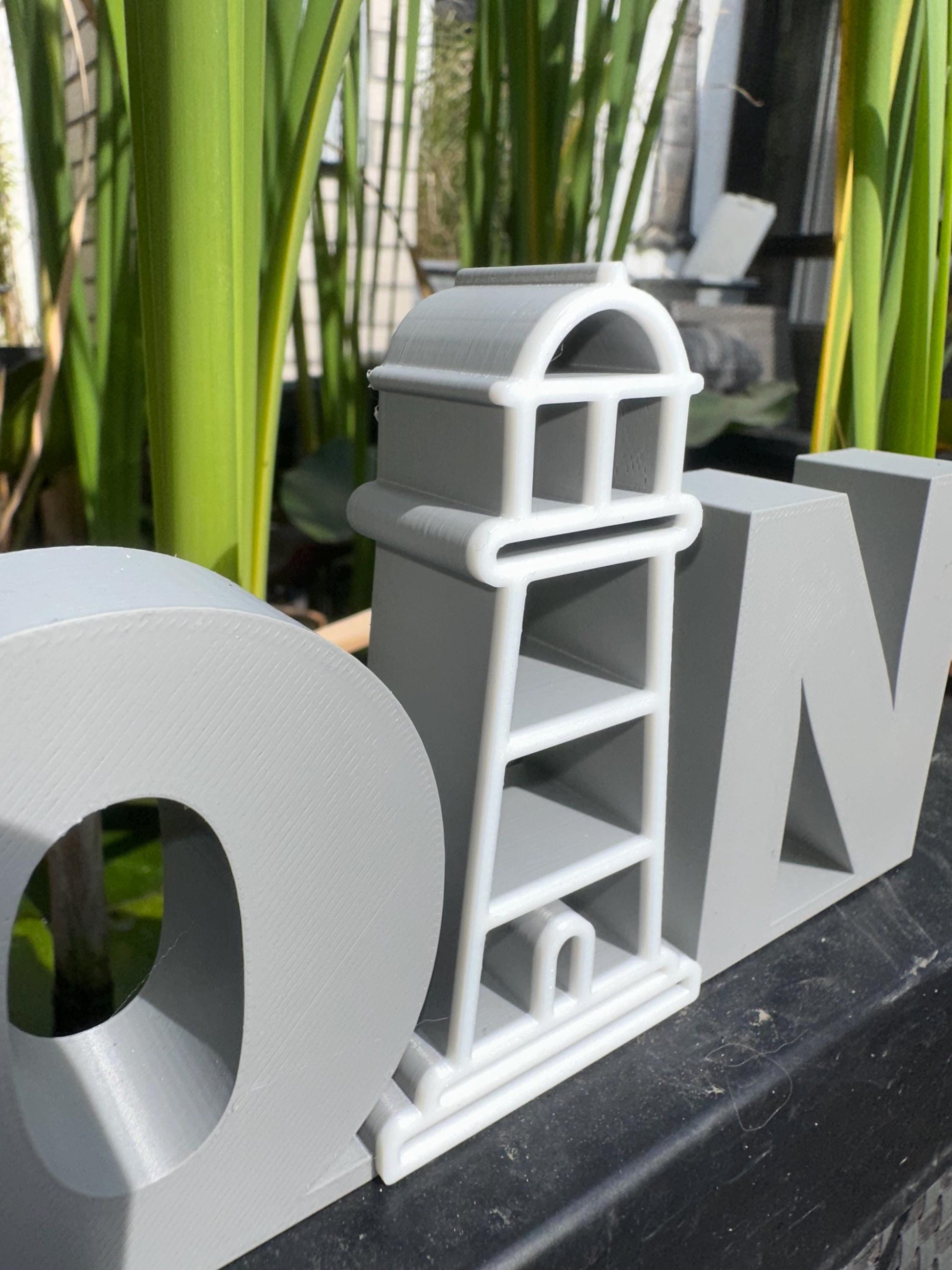 Moin 3D Printed Decor Sign | Coastal Nautical Table Decoration | Handmade Gift for Ocean Lovers | Maritime Shelf Accent