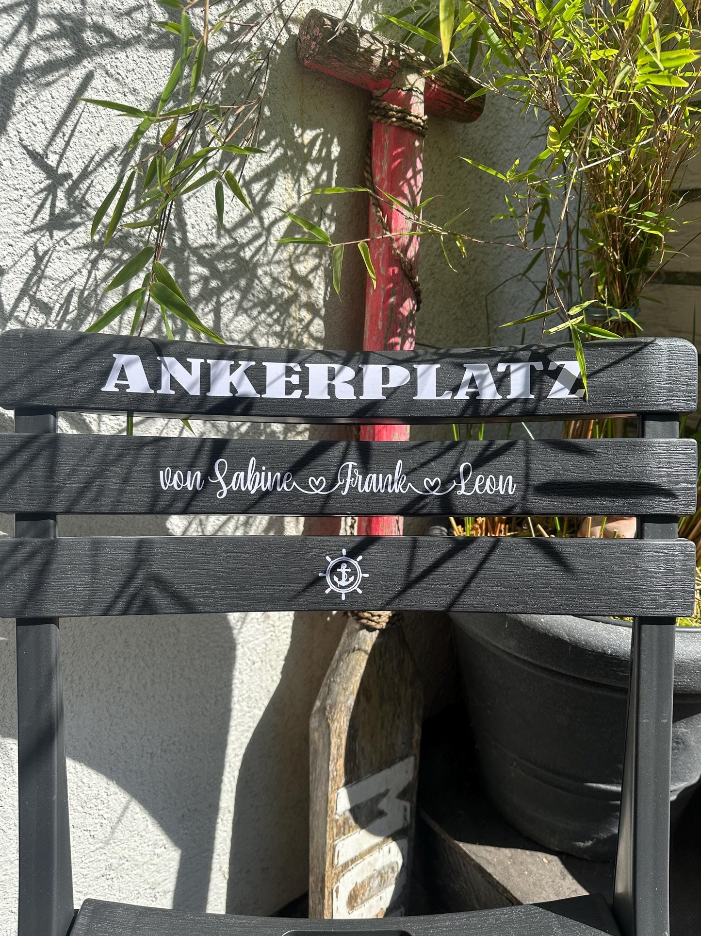Personalized Nautical Folding Chair | Custom Entryway & Garden Decor | Handmade Coastal Wedding Gift | Unique Housewarming Idea