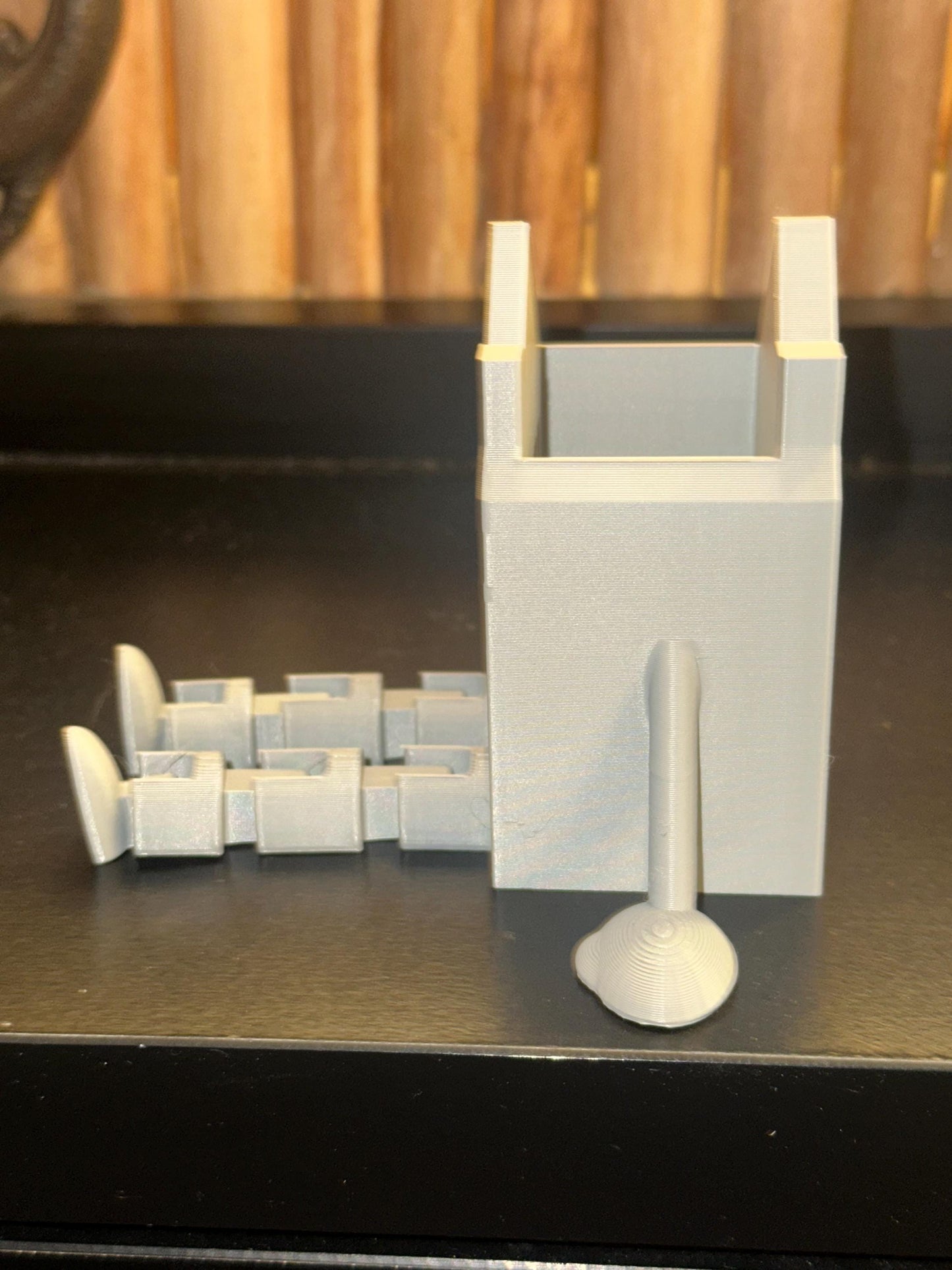 Beleuchtetes Kantenhocker-Haus mit Herz | LED Mini-Haus Figur 3D Druck | Weihnachtsdeko Fensterbank Geschenk Einzug
